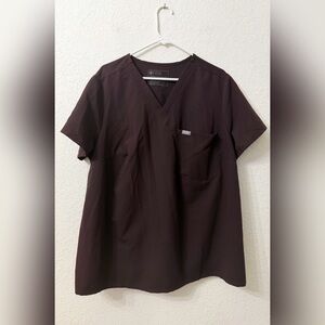 Figs Catarina Espresso Scrub Top - 3X